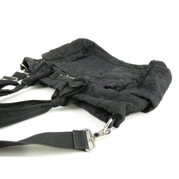 Marc By Marc Jacobs Black Quilted Nylon Tote Bag With Adjustable Strap & Printed - Picture 7 of 13